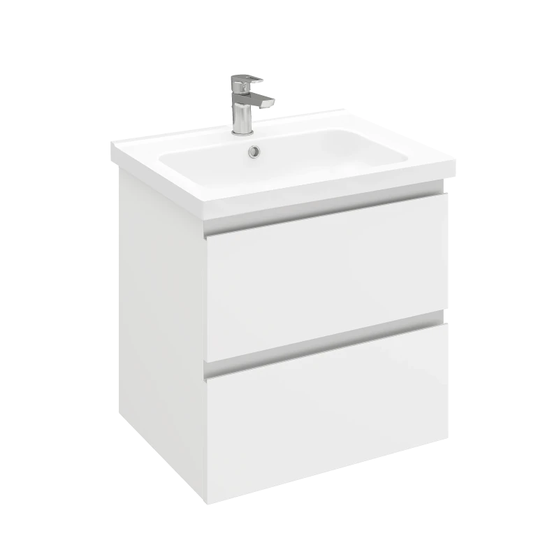Тумба подвесная ELECTRA 60 под умыв-к Creavit Ideal 60, белый глянец, LE-WCAB-60-101