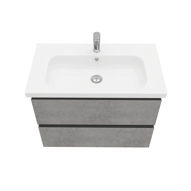 Тумба подвесная ELECTRA 80 под умыв-к Creavit Ideal 80, хромикс серебро, LE-WCAB-80-323