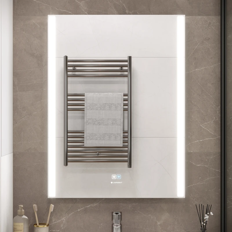 Зеркало LAPARET Electra 60*80 влагостойкое, подсветка, димер и антизапотевание (подогрев)