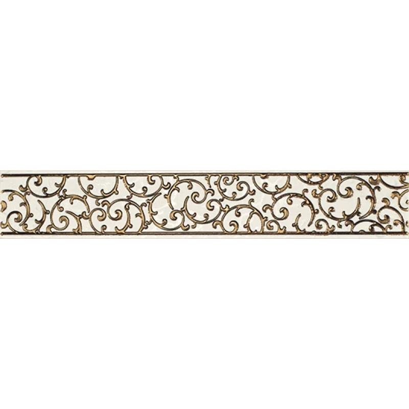 Анастасия Бордюр орнамент кремовый1504-0132 7,5х45