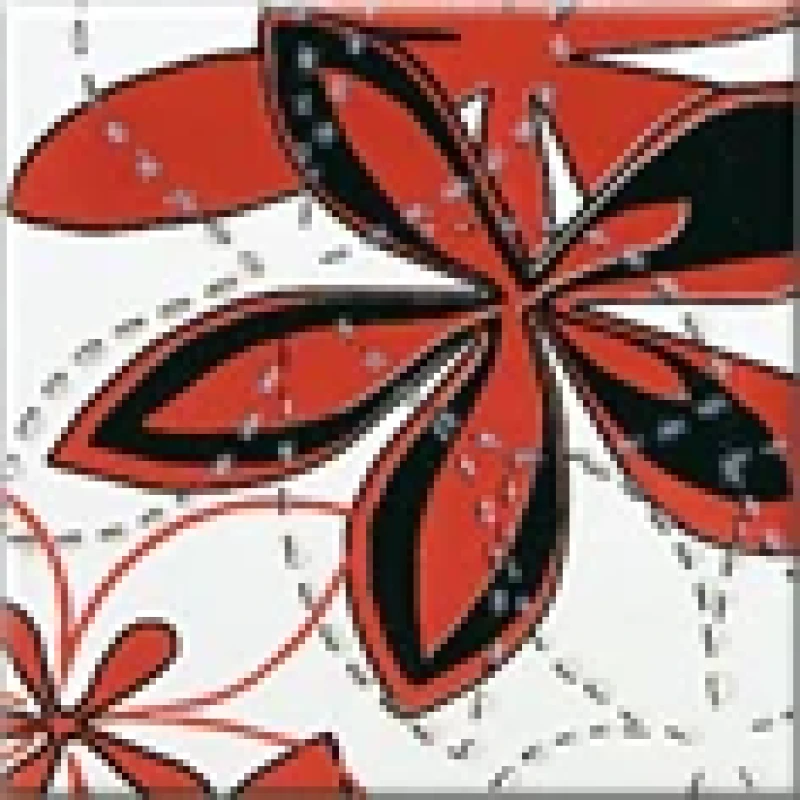 Aplauz flower czerwony centro 2 Декор 10x10