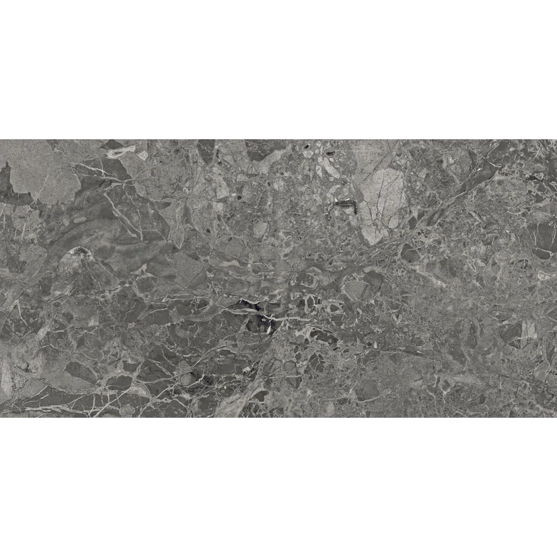 Brecia Adonis Dark Керамогранит темно-серый 60x120 полированный