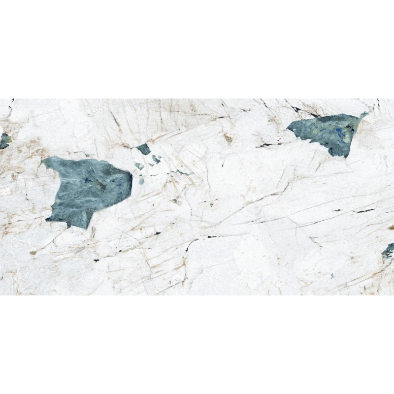 Crackstone Aqua Керамогранит бирюзовый 60х120 лаппатированный шайн