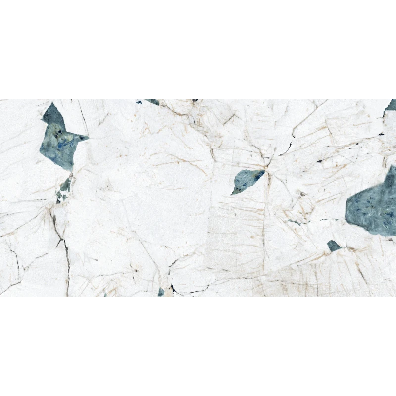 Crackstone Aqua Керамогранит бирюзовый 60х120 лаппатированный шайн