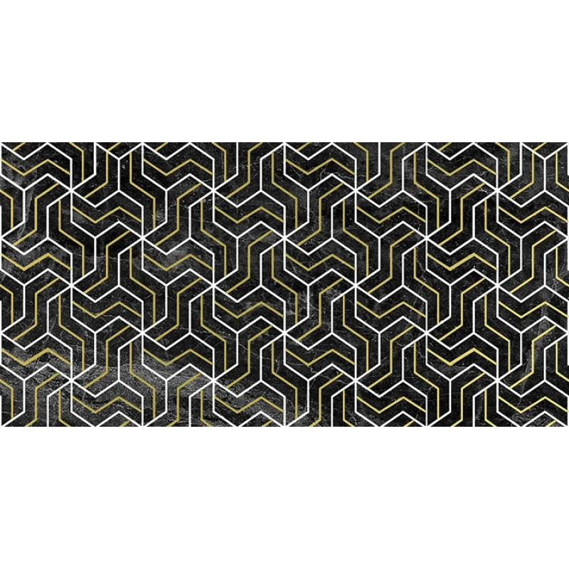 Crystal Fractal Декор чёрный 30х60