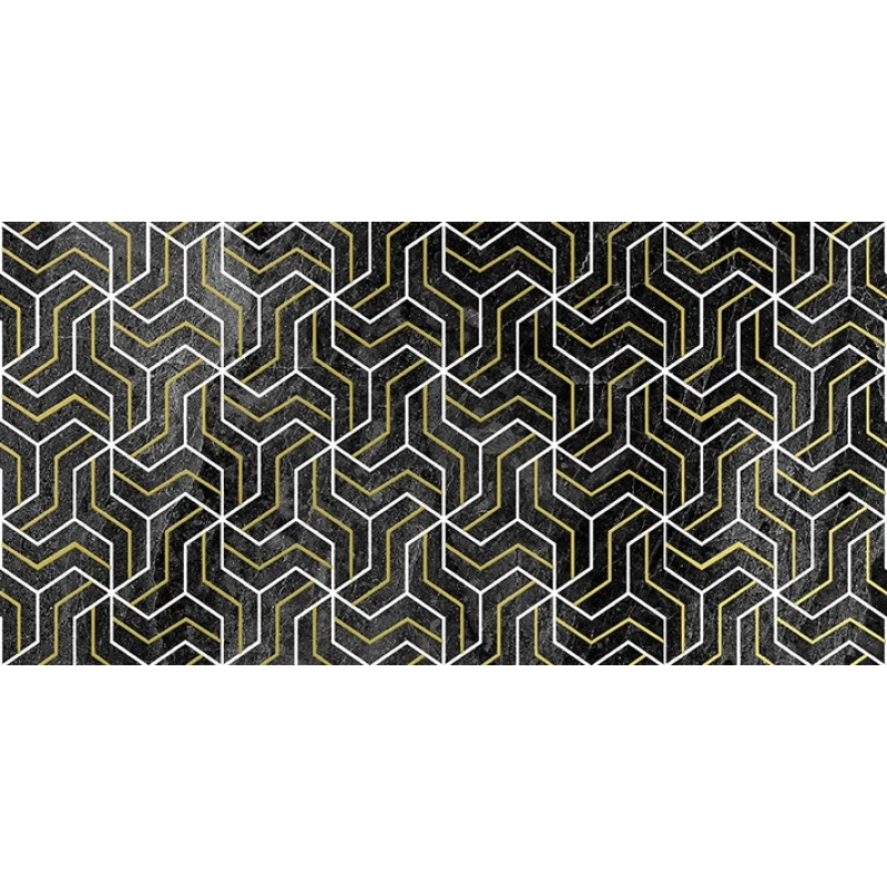 Crystal Fractal Декор чёрный 30х60