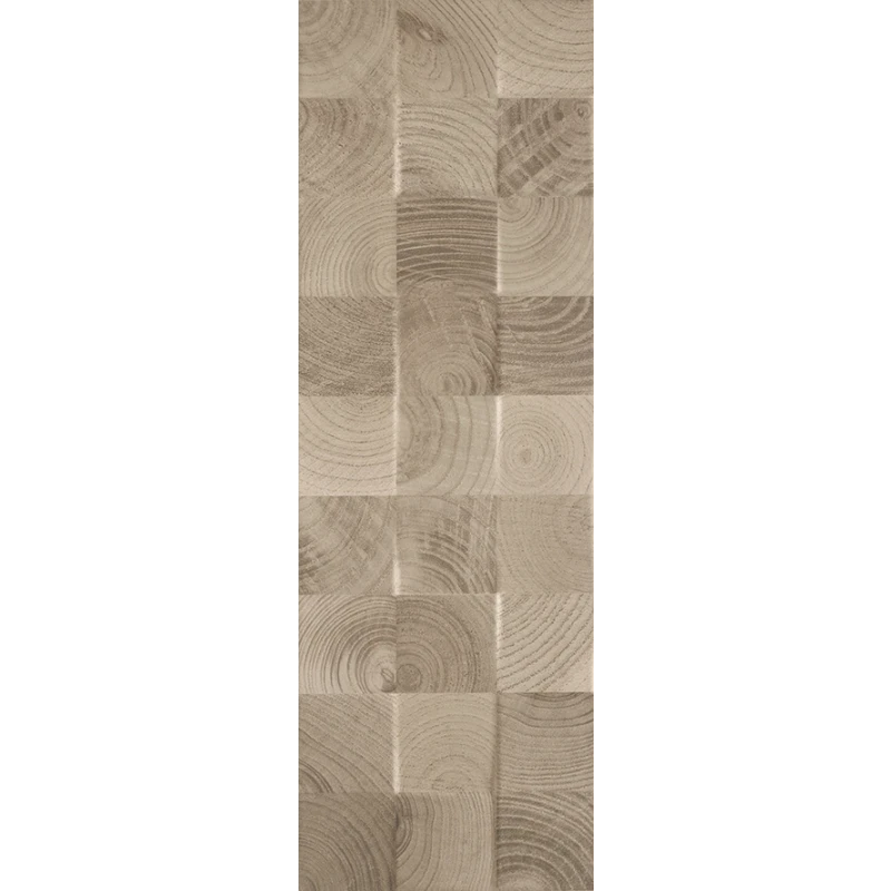 Daikiri Brown Wood Kostki Struktura Плитка настенная 25х75