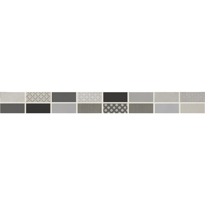 Fiori Grigio Бордюр металлизированный 1506-0101 6,5х60