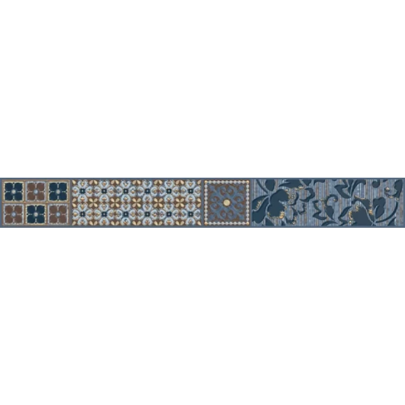 Камлот Бордюр индиго "Эйша" 40,5х5