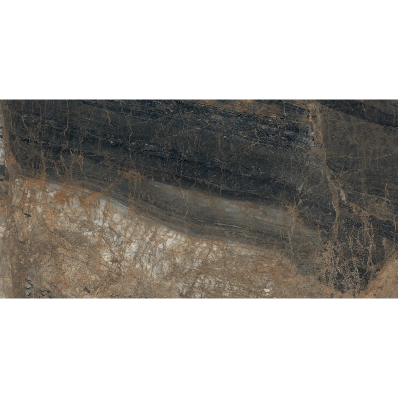 Lunar Marron Керамогранит коричневый 80х160 матовый+гл.чернила