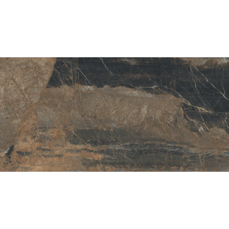 Lunar Marron Керамогранит коричневый 80х160 матовый+гл.чернила