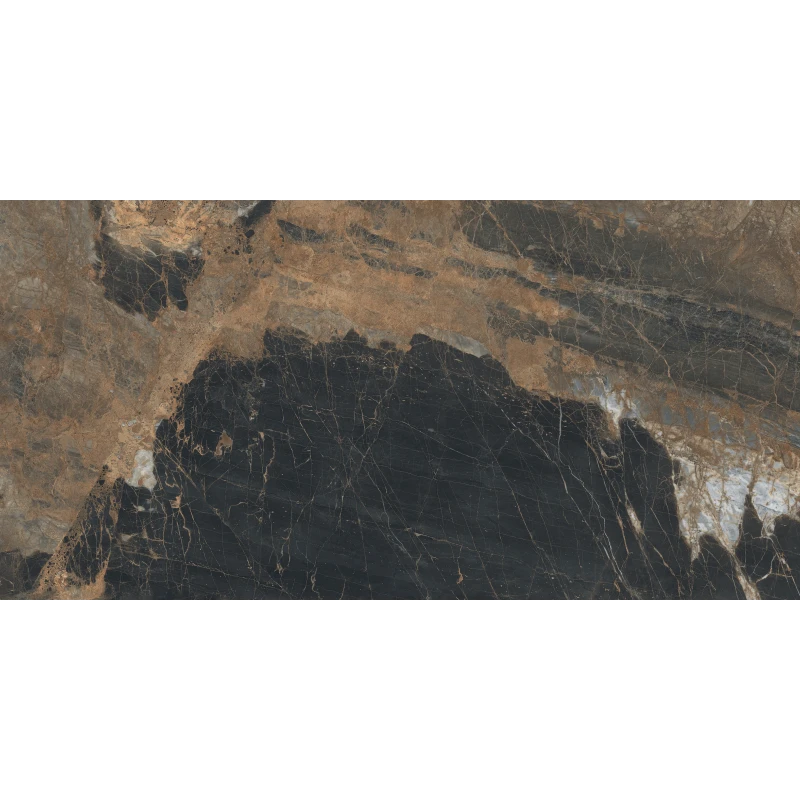 Lunar Marron Керамогранит коричневый 80х160 матовый+гл.чернила