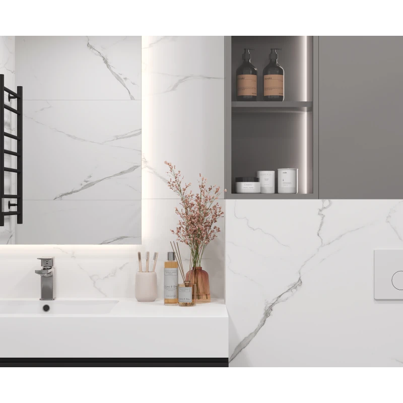 Mars Grey Керамогранит белый 60x120 Матовый Карвинг