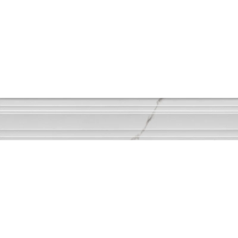 Монте Тиберио Бордюр Багет белый глянцевый обрезной BLF024R 40x7,3