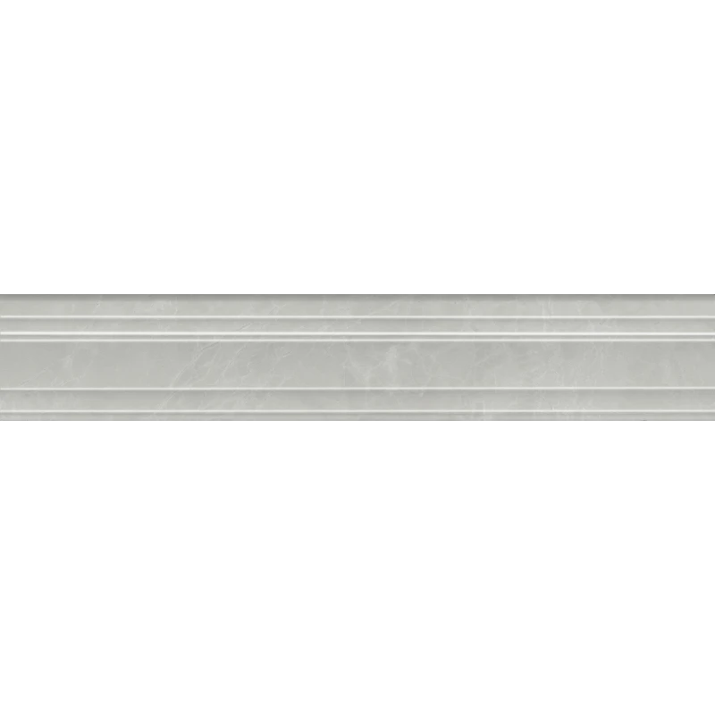 Монте Тиберио Бордюр Багет серый глянцевый обрезной BLF023R 40x7,3