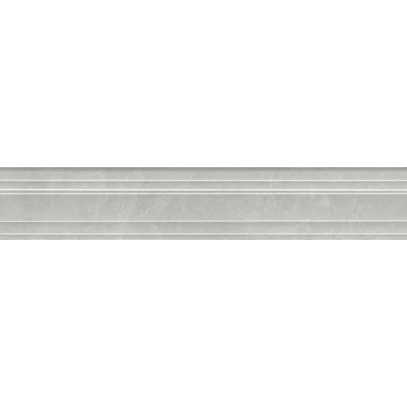 Монте Тиберио Бордюр Багет серый глянцевый обрезной BLF023R 40x7,3