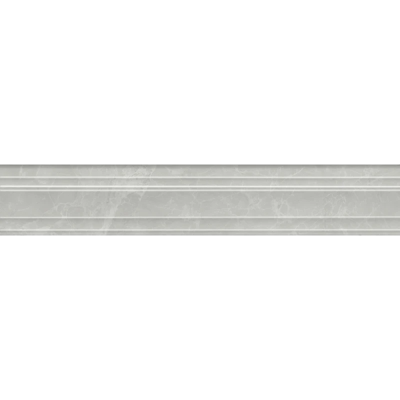 Монте Тиберио Бордюр Багет серый глянцевый обрезной BLF023R 40x7,3