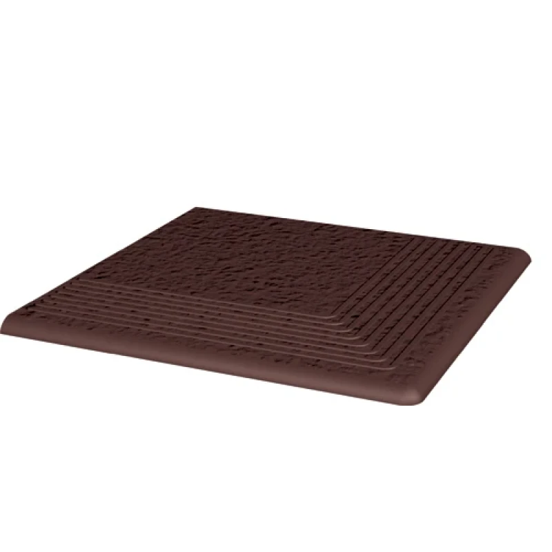 Natural Brown Duro ступень угловая структ 30х30 мм/10 шт.