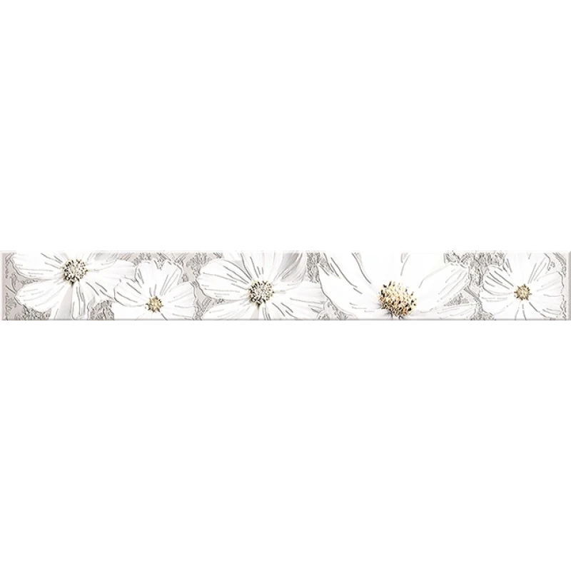 Sfumato grey Бордюр Floret 50,5х6,2