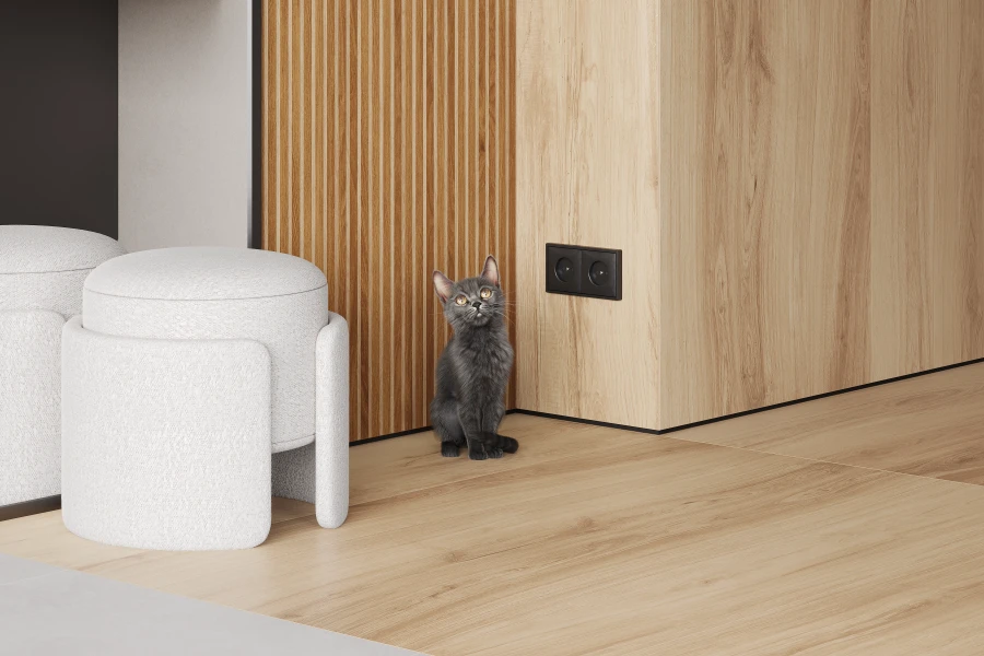 Wood canarium almond stripes