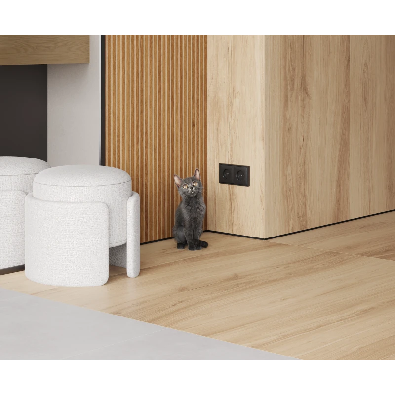 Wood canarium almond stripes