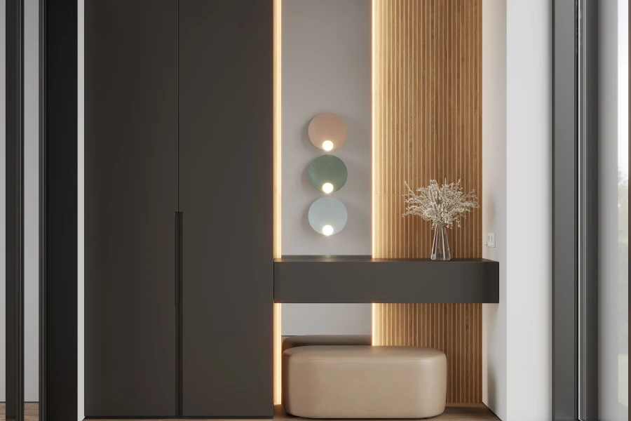 Wood canarium almond stripes