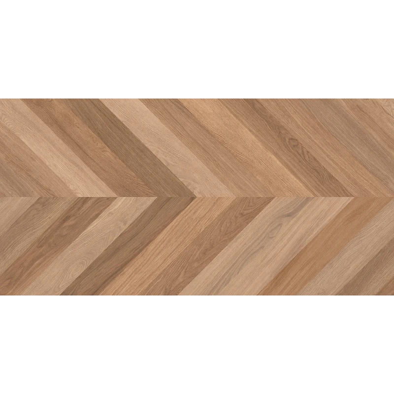 Wood Canarium Chevron M Керамогранит тёмно-бежевый 60х120 матовый карвинг