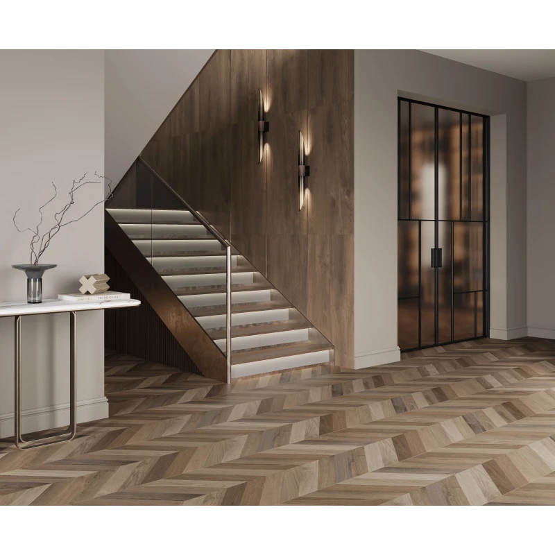 Wood latina brown chevron m