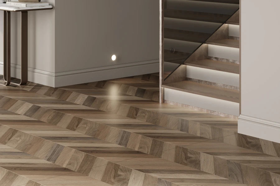 Wood latina brown chevron m