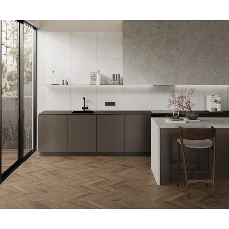 Wood latina brown chevron