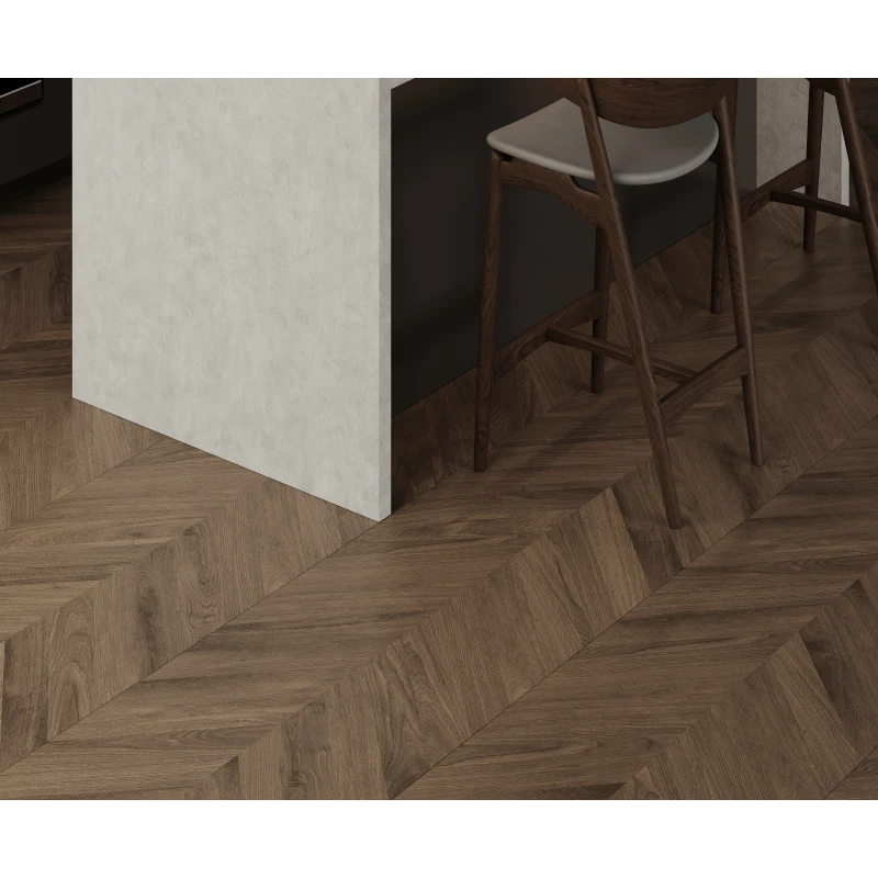 Wood latina brown chevron