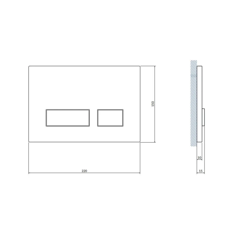 Кнопка MOVI для LINK PRO/VECTOR/LINK/HI-TEC пластик хром глянцевый