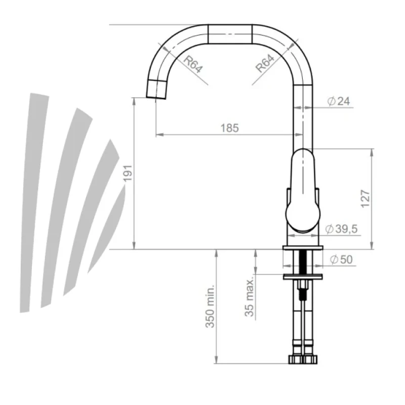 Смеситель для кухни LAPARET SIMONA N3064102LPT