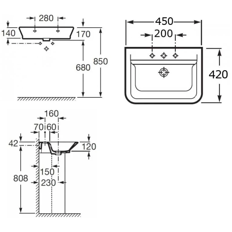 THE GAP раковина 450х420